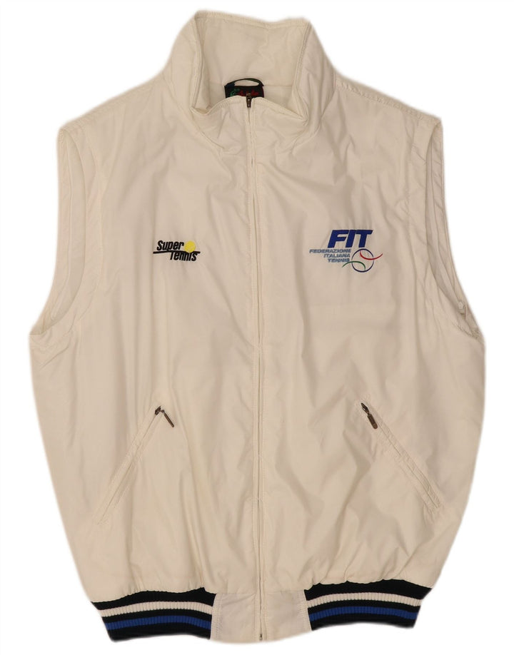 AUSTRALIAN L'ALPINA Mens Gilet UK 40 Large White Polyamide