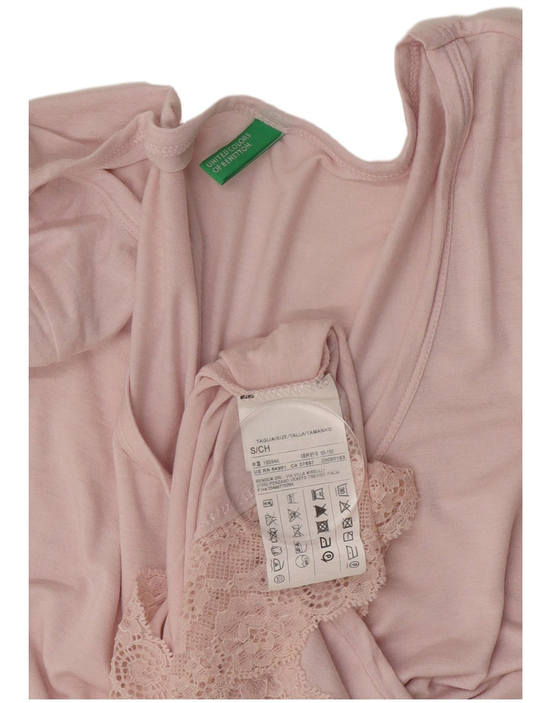 Benetton Womens Shift Dress UK 8 Small Pink Viscose