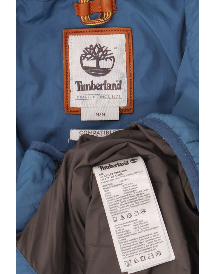 Timberland Mens Liner Padded Jacket UK 38 Medium Blue Nylon