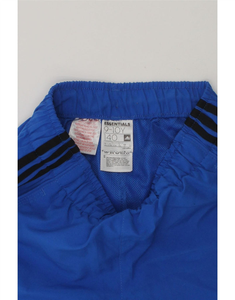 ADIDAS Boys Climalite Graphic Sport Shorts 9-10 Years Blue Polyester | Vintage Adidas | Thrift | Second-Hand Adidas | Used Clothing | Messina Hembry 