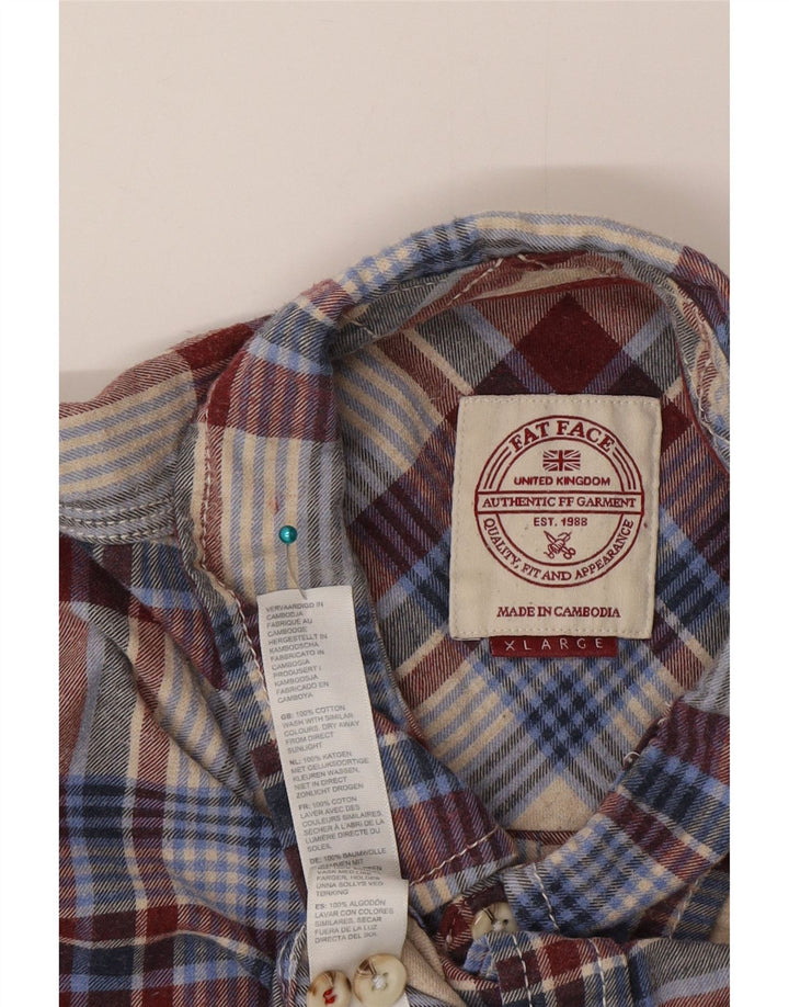 Fat Face Mens Flannel Shirt XL Multicoloured Check Cotton