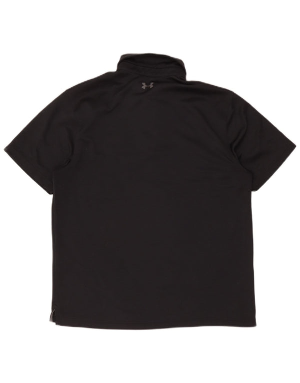 Under Armour Mens Polo Shirt Large Black Polyester