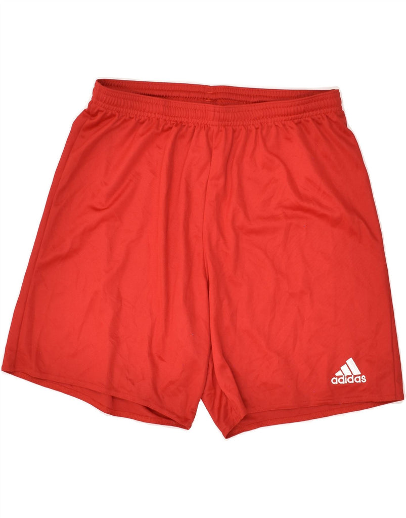 ADIDAS Mens Climalite Sport Shorts Large Red Polyester | Vintage Adidas | Thrift | Second-Hand Adidas | Used Clothing | Messina Hembry 