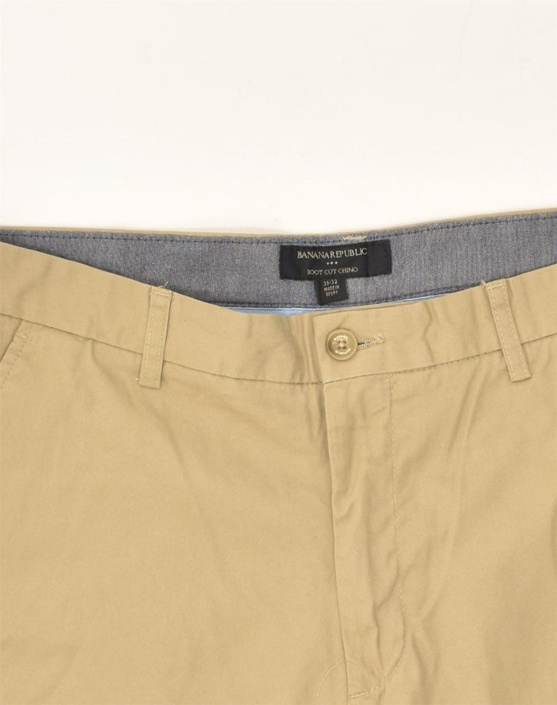 BANANA REPUBLIC Mens Bootcut Chino Trousers W35 L32 Beige Cotton | Vintage Banana Republic | Thrift | Second-Hand Banana Republic | Used Clothing | Messina Hembry 