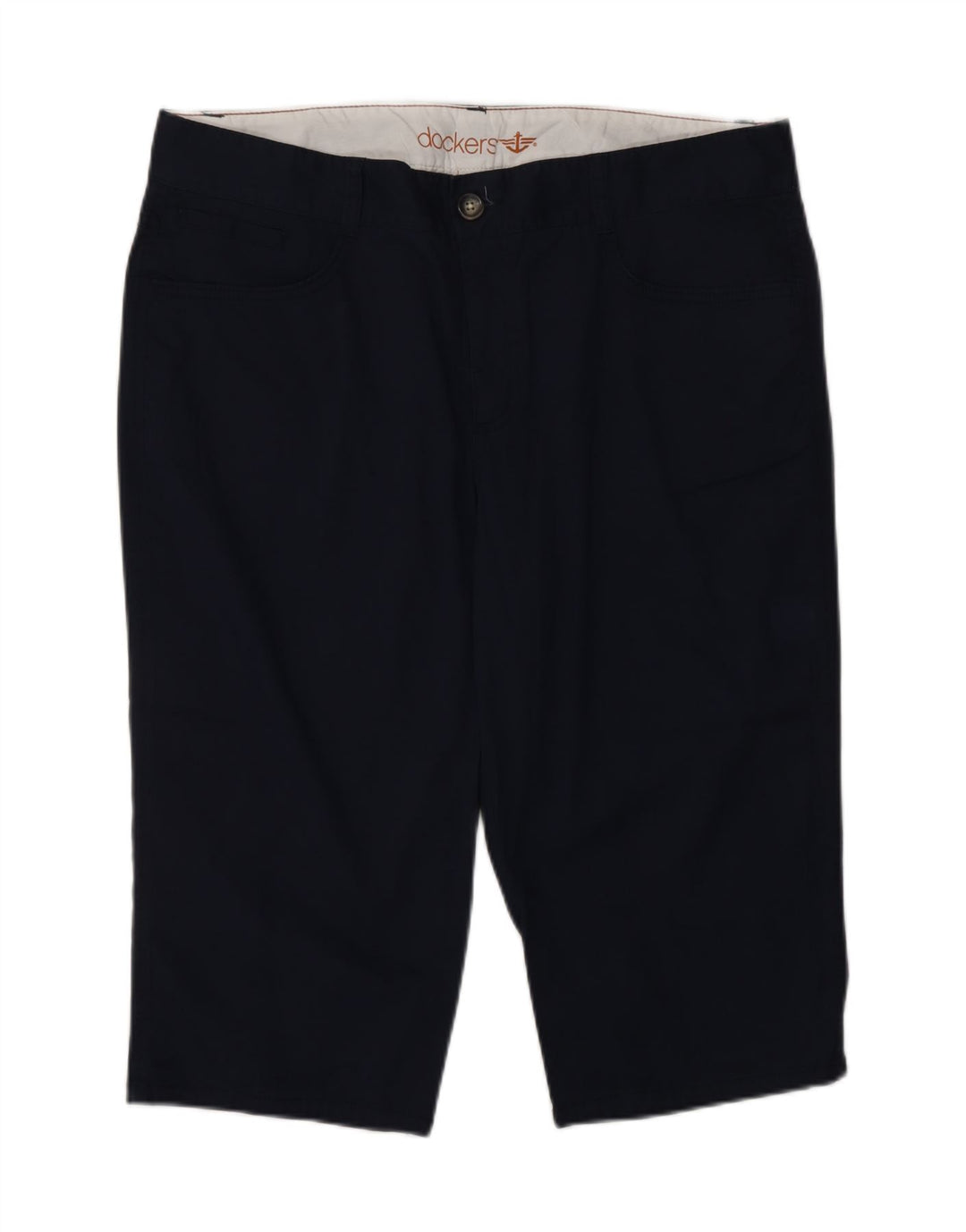 DOCKERS Womens Bermuda Shorts US 14 XL W34  Navy Blue Cotton