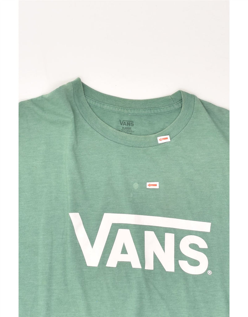 VANS Mens Graphic T-Shirt Top XL Green Cotton | Vintage Vans | Thrift | Second-Hand Vans | Used Clothing | Messina Hembry 