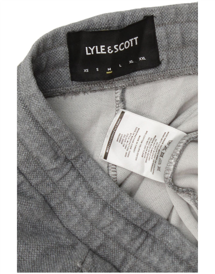 Lyle & Scott Mens Tracksuit Trousers Joggers Medium Grey Cotton