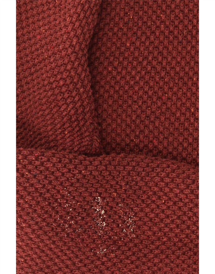 Zara Mens Boat Neck Jumper Sweater XL Red Cotton