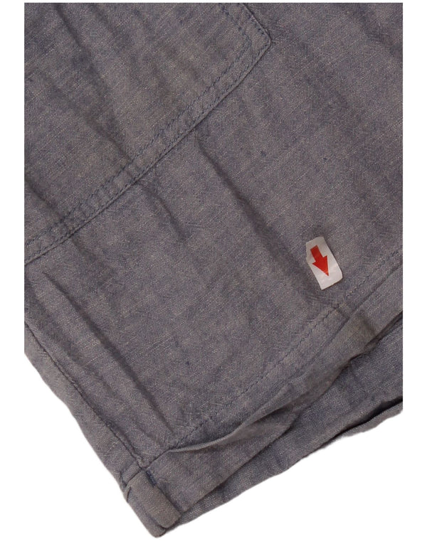 Fat Face Womens Casual Shorts UK 10 Small W30 Blue Linen