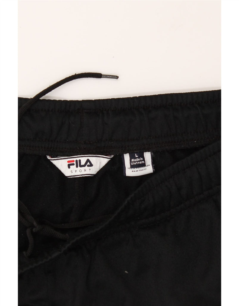 FILA Mens Tracksuit Trousers Large  Black Polyester Vintage Fila and Second-Hand Fila from Messina Hembry 