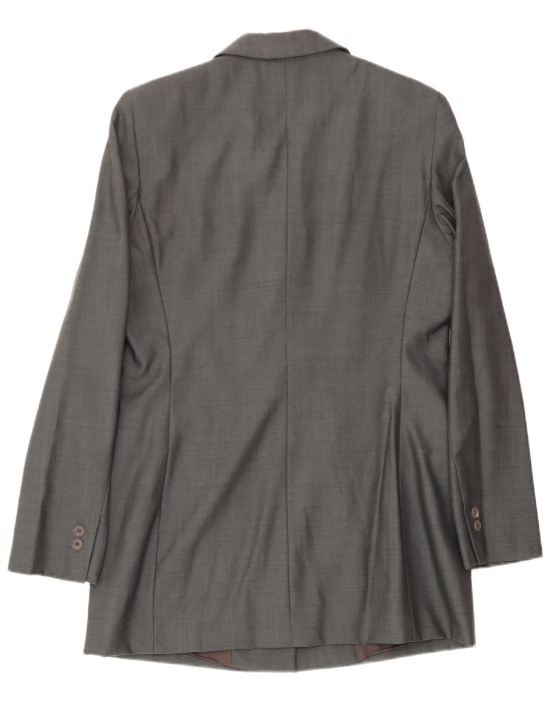 Koan Womens 4 Button Blazer Jacket IT 44 Medium Grey Virgin Wool