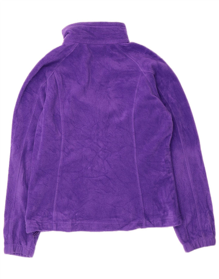 Columbia Womens Fleece Jacket UK 14 Medium Purple Polyester