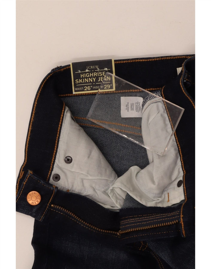 J. CREW Womens High Rise Skinny Jeans W26 L29 Navy Blue Cotton Vintage J. Crew and Second-Hand J. Crew from Messina Hembry 