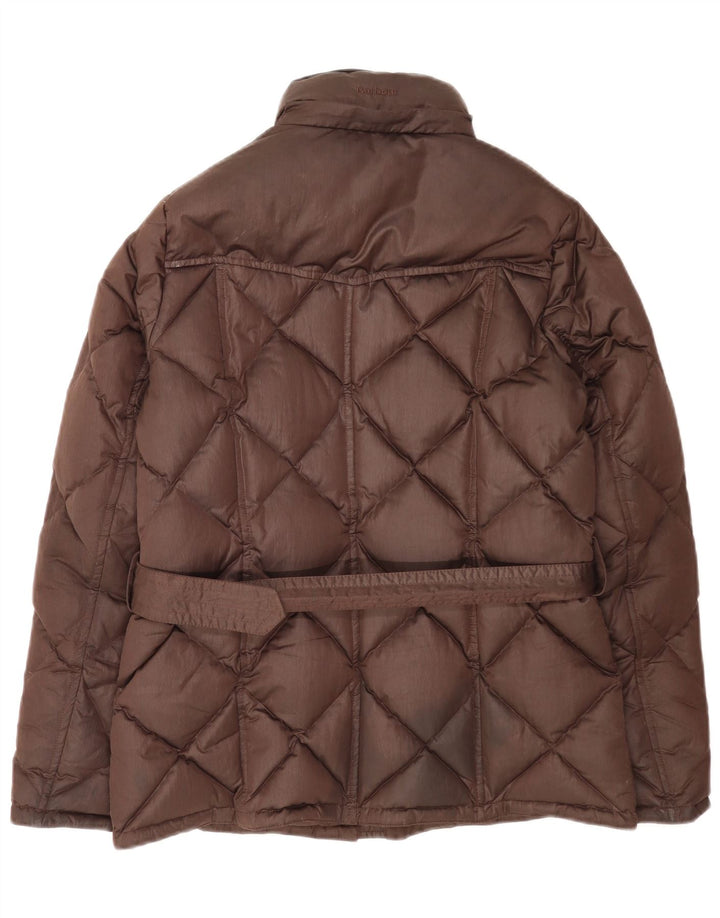 Barbour Womens Padded Jacket UK 12 Medium Brown Polyester