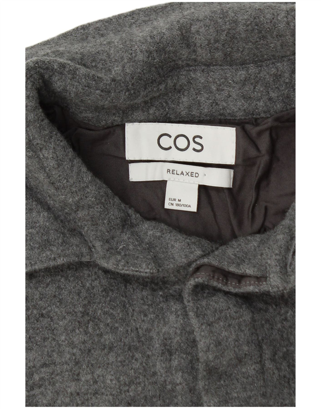 Cos Womens Relaxed Fit Lumberjack  Flannel Shirt UK 14 Medium Grey