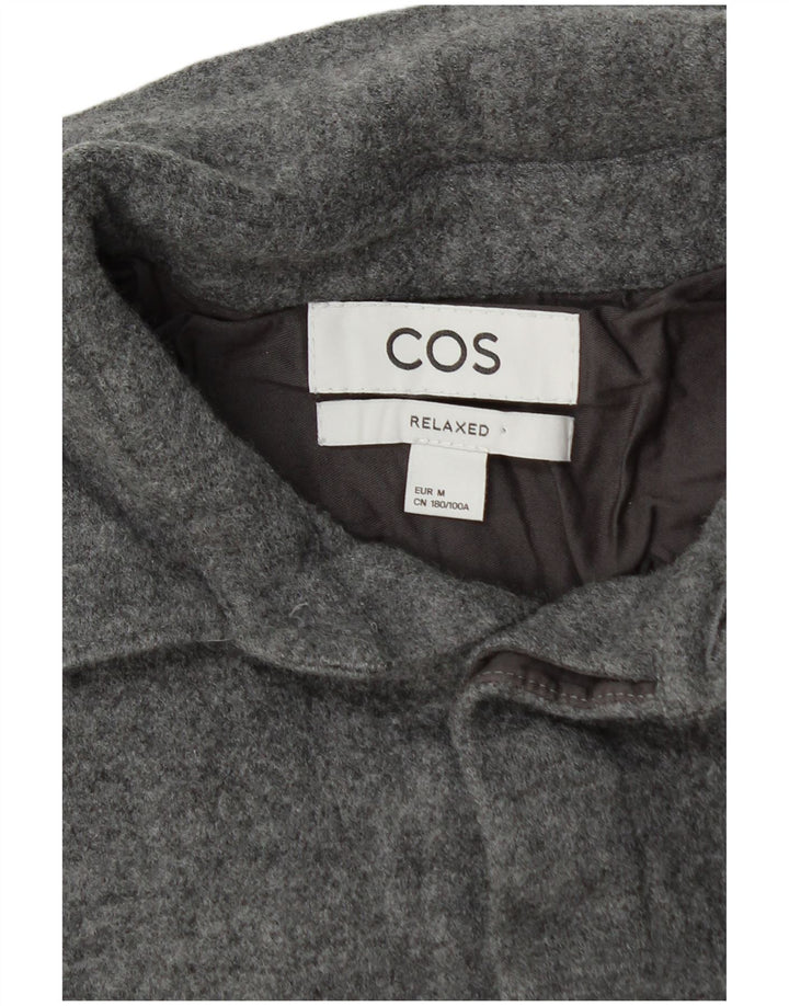 Cos Womens Relaxed Fit Lumberjack  Flannel Shirt UK 14 Medium Grey