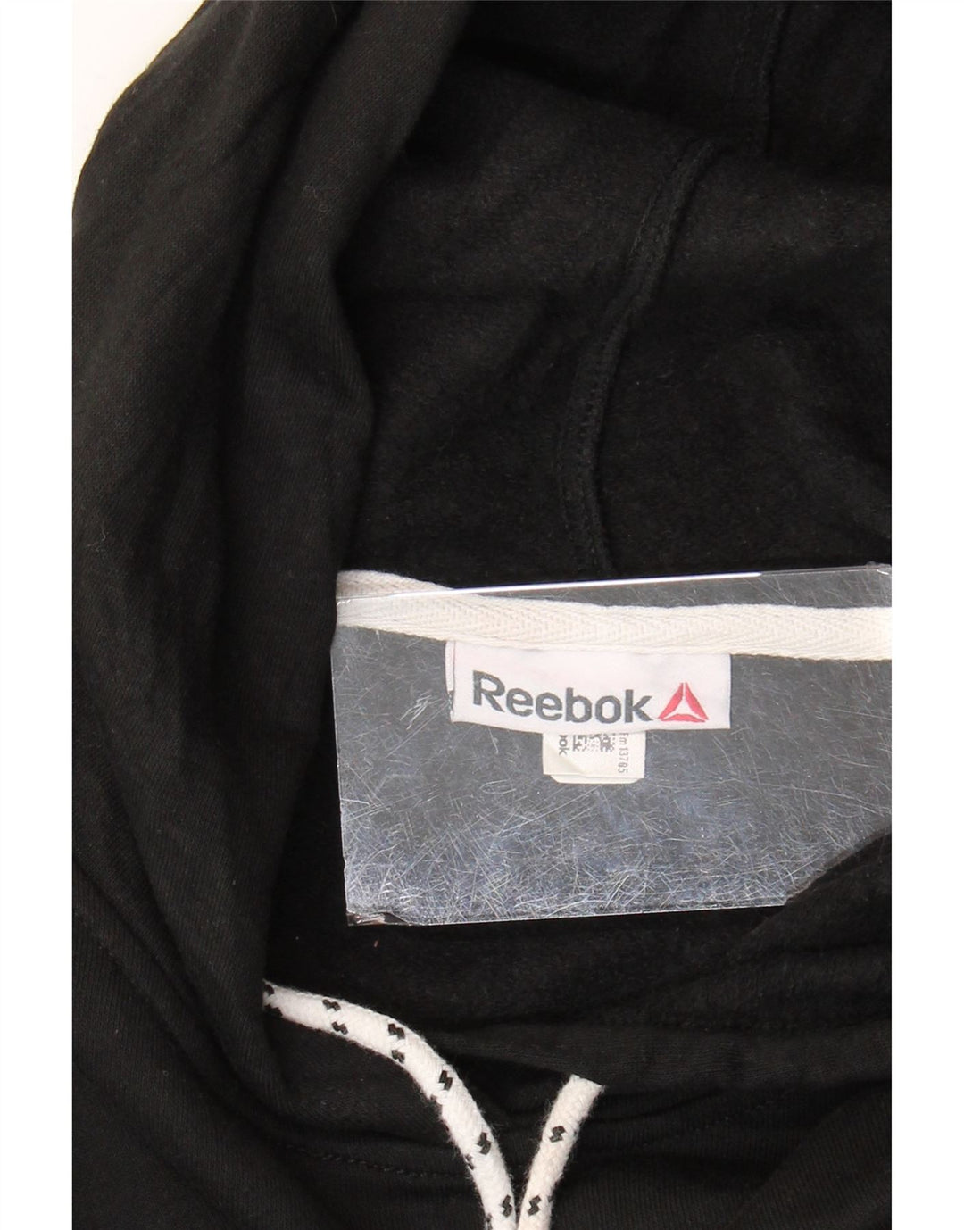 Reebok Womens Graphic Oversized Hoodie Jumper UK 16 Large Black