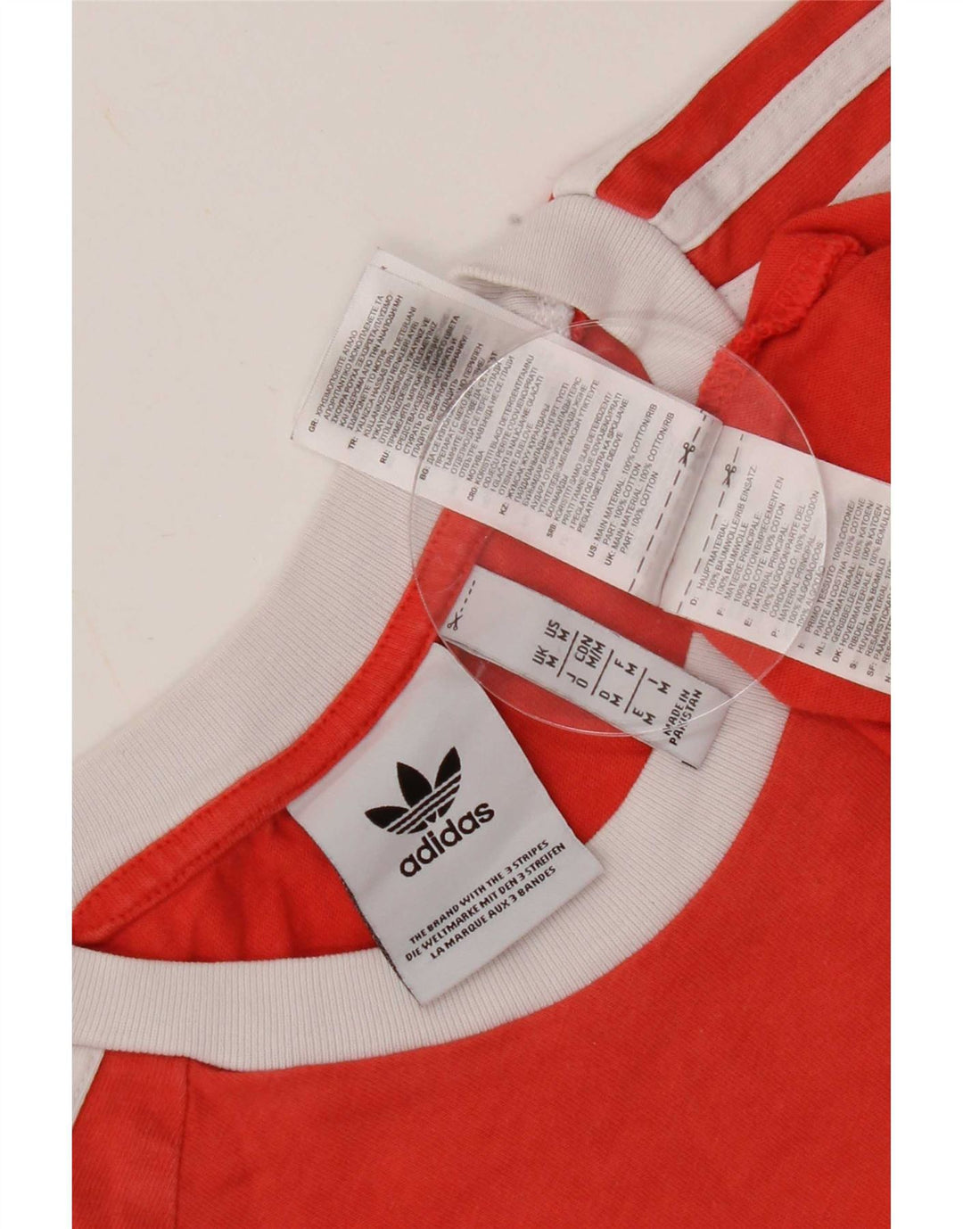 Adidas Mens T-Shirt Top Medium Red Cotton