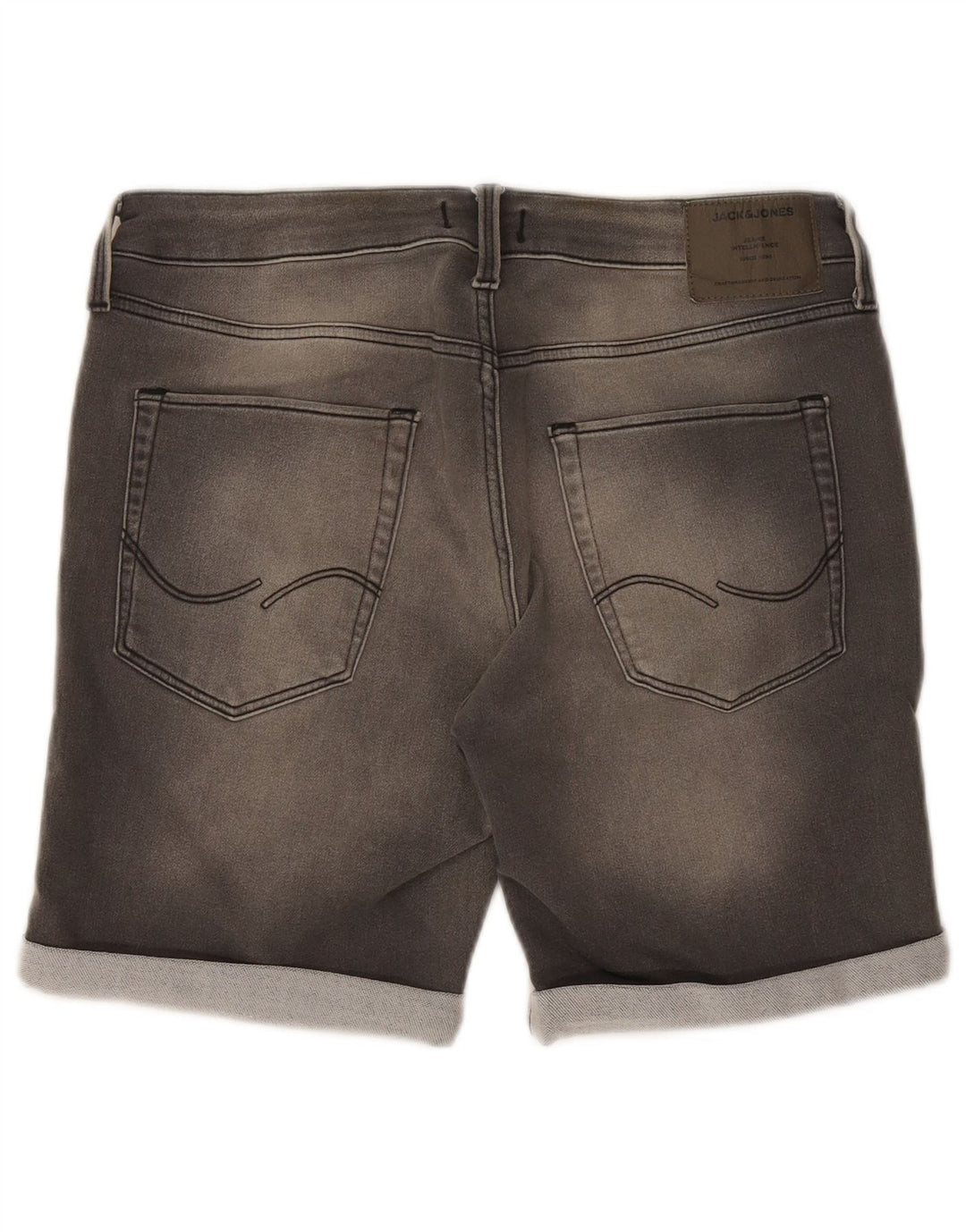 Jack & Jones Mens Denim Shorts XL W38 Grey Cotton