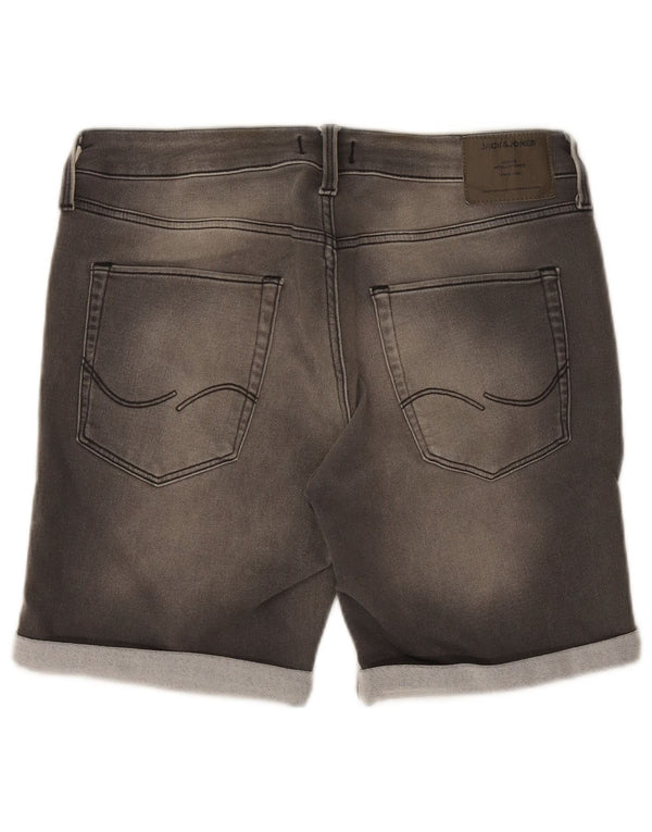 Jack & Jones Mens Denim Shorts XL W38 Grey Cotton