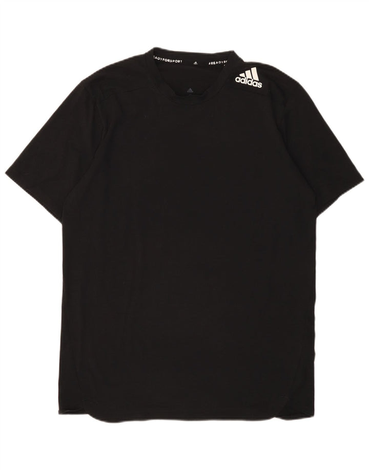 Adidas Mens T-Shirt Top Medium Black Polyester