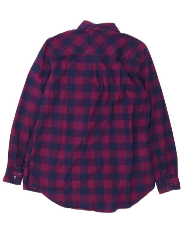 Tommy Hilfiger Womens Overshirt Shirt UK 10 Small Purple Check