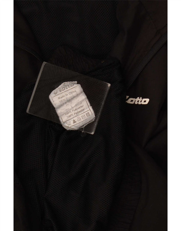 Lotto Mens Tracksuit Top Jacket Medium Black Polyester