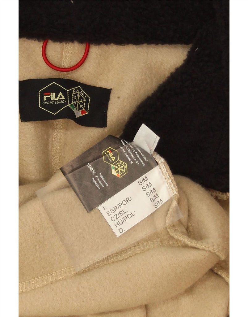 FILA Mens Fleece Jacket UK 36 Small Beige Colourblock Polyester Vintage Fila and Second-Hand Fila from Messina Hembry 