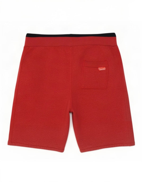 Superdry Mens Slim Fit Sport Shorts Medium Red Cotton