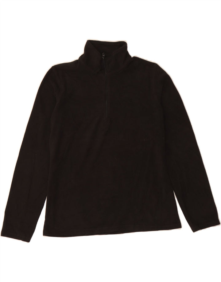 MOUNTAIN WAREHOUSE Mens Zip Neck Fleece Jumper Medium Black Polyester Vintage Mountain Warehouse and Second-Hand Mountain Warehouse from Messina Hembry 