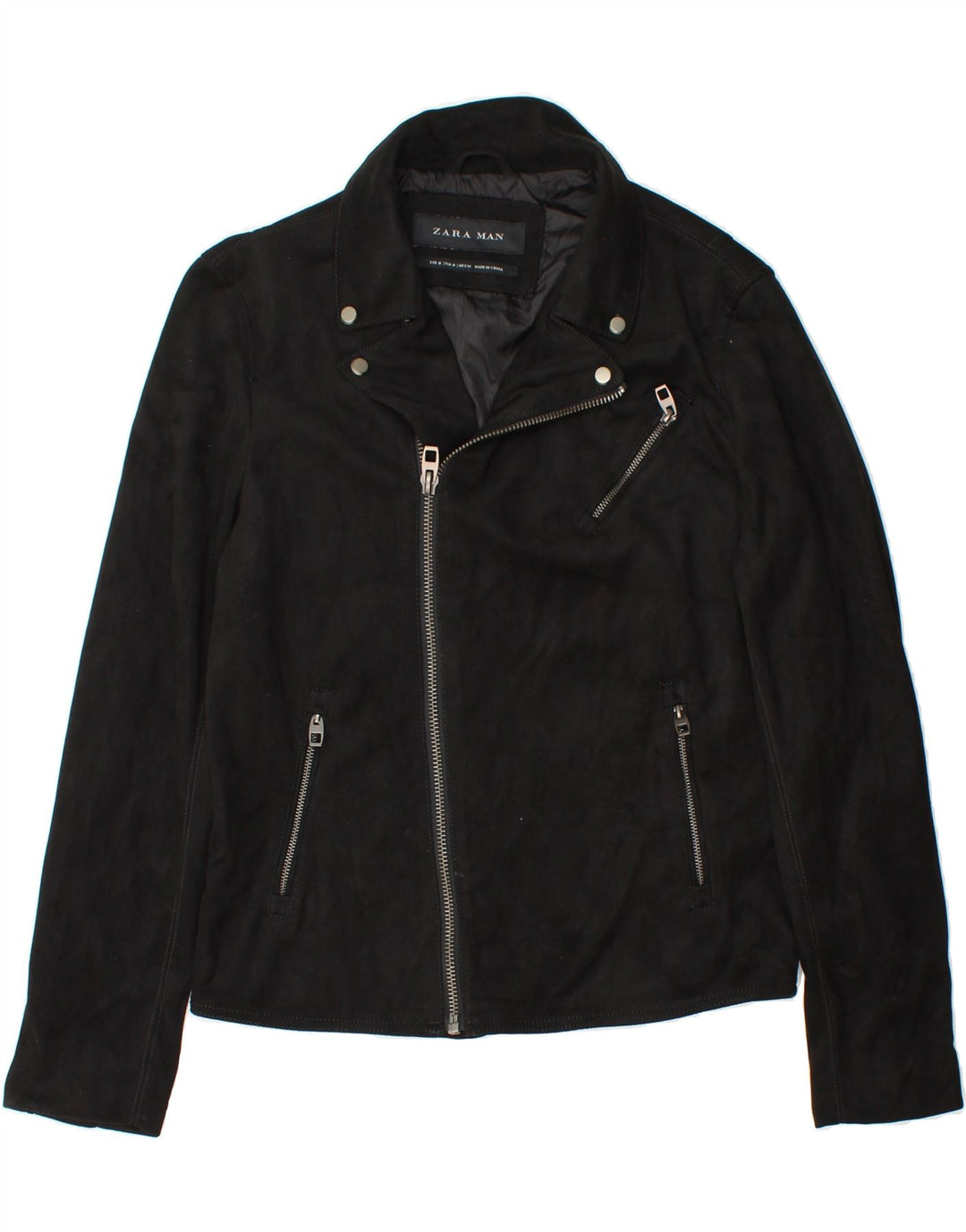ZARA Womens Biker Jacket EU 40 Medium Black Vintage Zara and Second-Hand Zara from Messina Hembry 