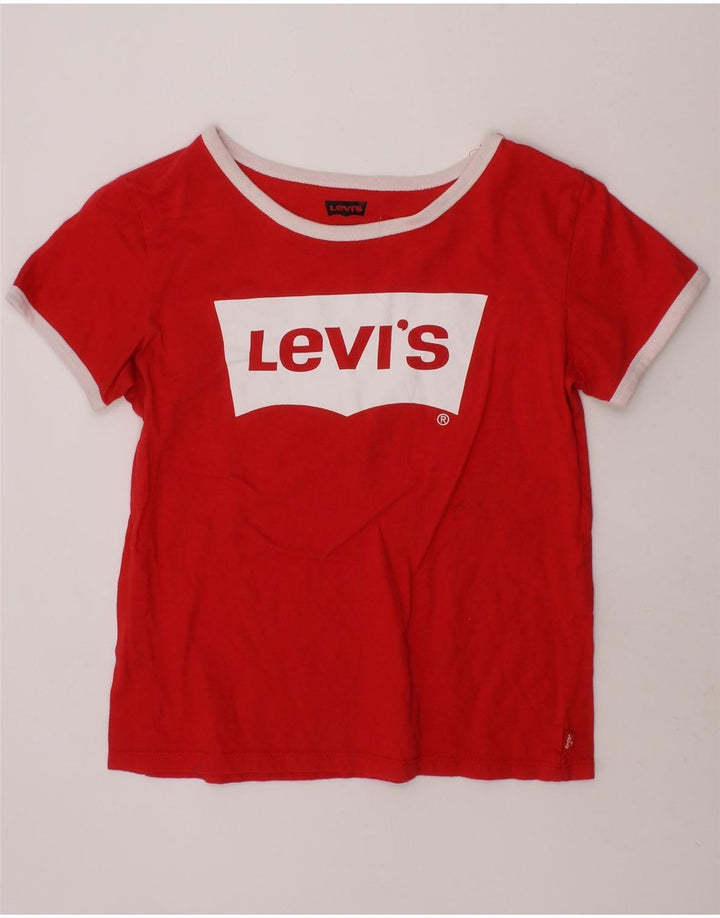 LEVI'S Girls Graphic T-Shirt Top 10-11 Years Medium  Red Vintage Levi's and Second-Hand Levi's from Messina Hembry 