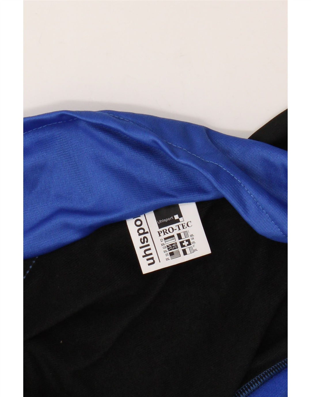 UHLSPORT Mens Graphic Tracksuit Top Jacket 2XL Blue Colourblock Polyester