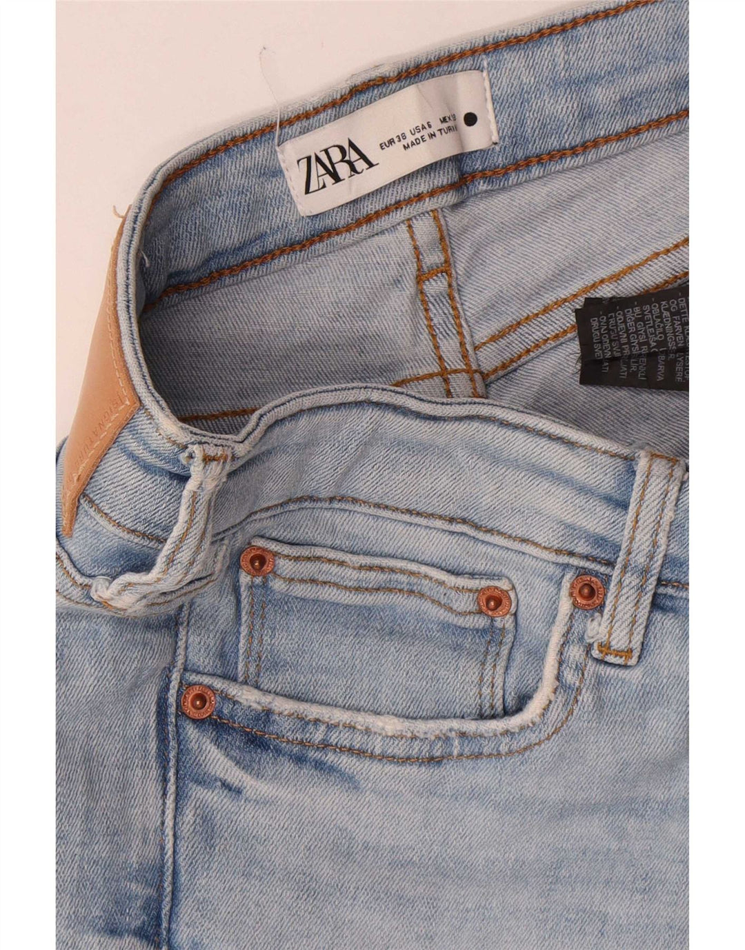 Zara Womens Slim Jeans EU 38 Small W28 L27 Blue Cotton