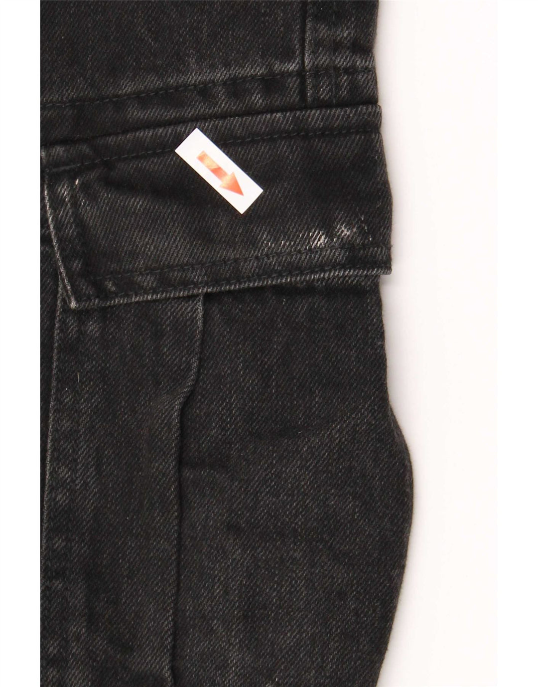 Kiabi Mens Cargo Straight Jeans IT 50 Large W34 L31 Black