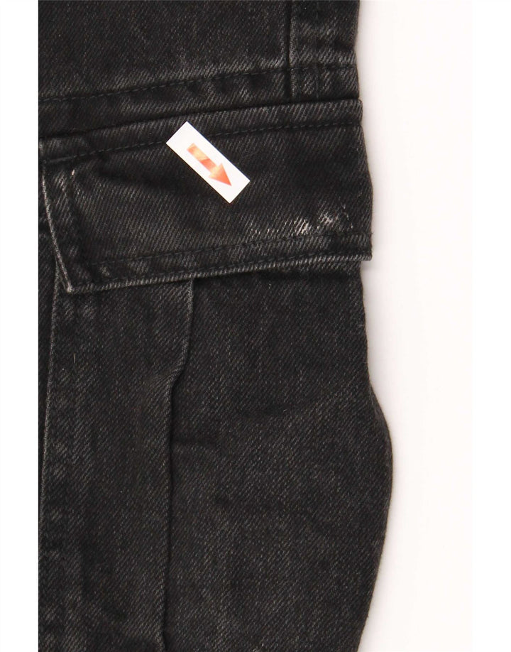 Kiabi Mens Cargo Straight Jeans IT 50 Large W34 L31 Black