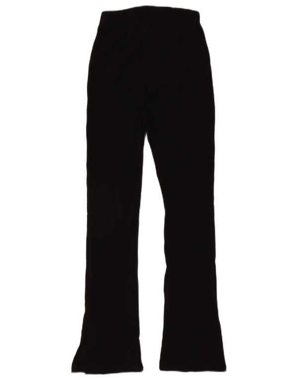 Zara Womens Flare Casual Trousers Small W26 L30 Black Polyester
