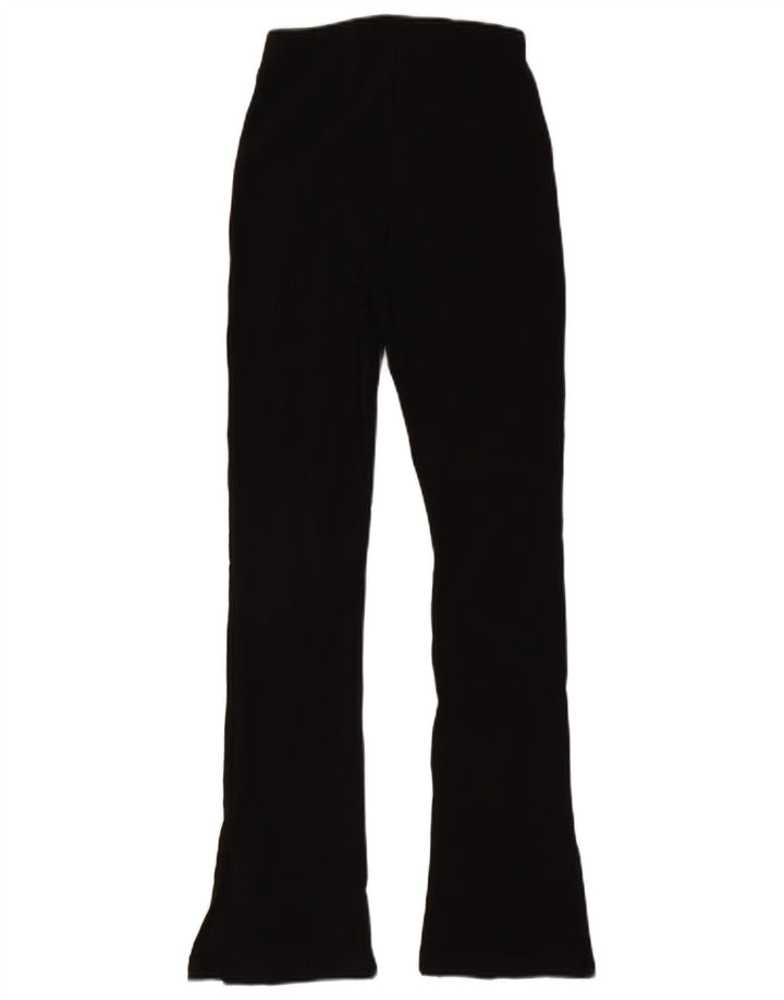 Zara Womens Flare Casual Trousers Small W26 L30 Black Polyester