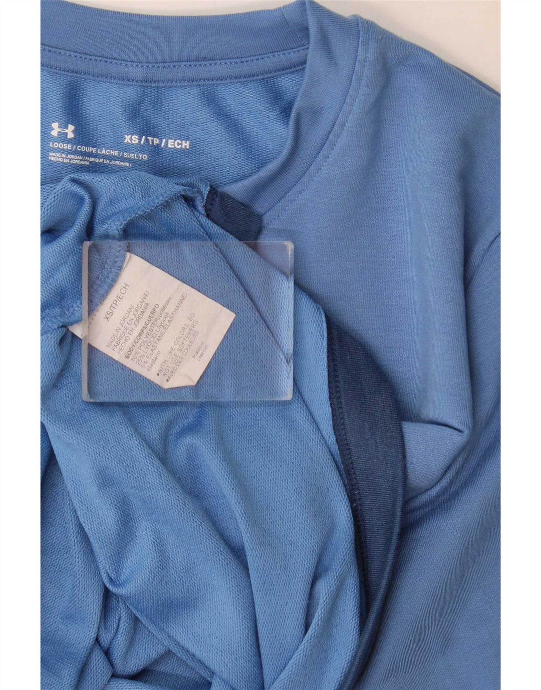 Under Armour Mens Top Long Sleeve XS Blue Tie Dye Polyester