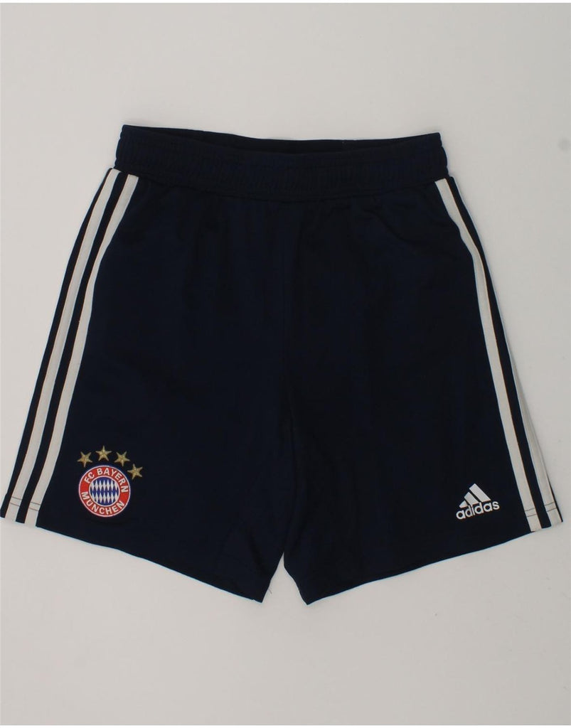 ADIDAS Boys FC Bayern Munchen Sport Shorts 11-12 Years Navy Blue Polyester | Vintage Adidas | Thrift | Second-Hand Adidas | Used Clothing | Messina Hembry 