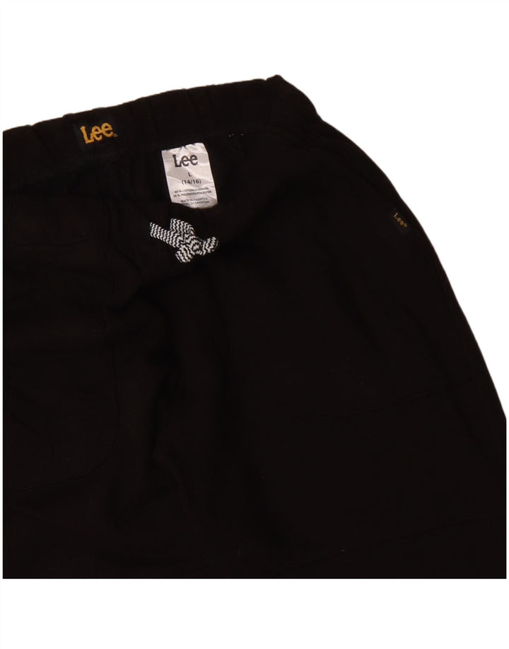 Lee Boys Tracksuit Trousers Joggers 14-15 Years Large Black Cotton