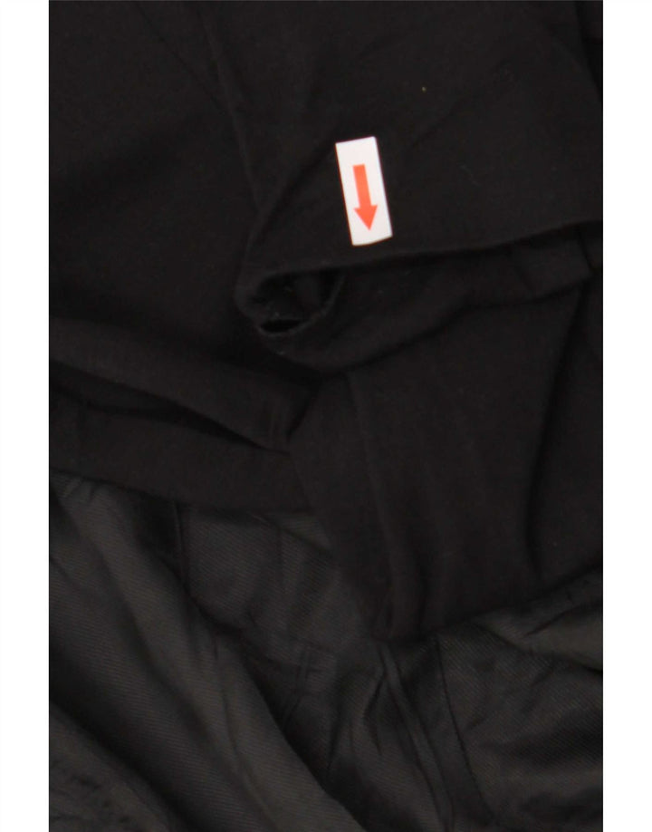 Zara Womens 1 Button Blazer Jacket UK 10 Small Black Viscose