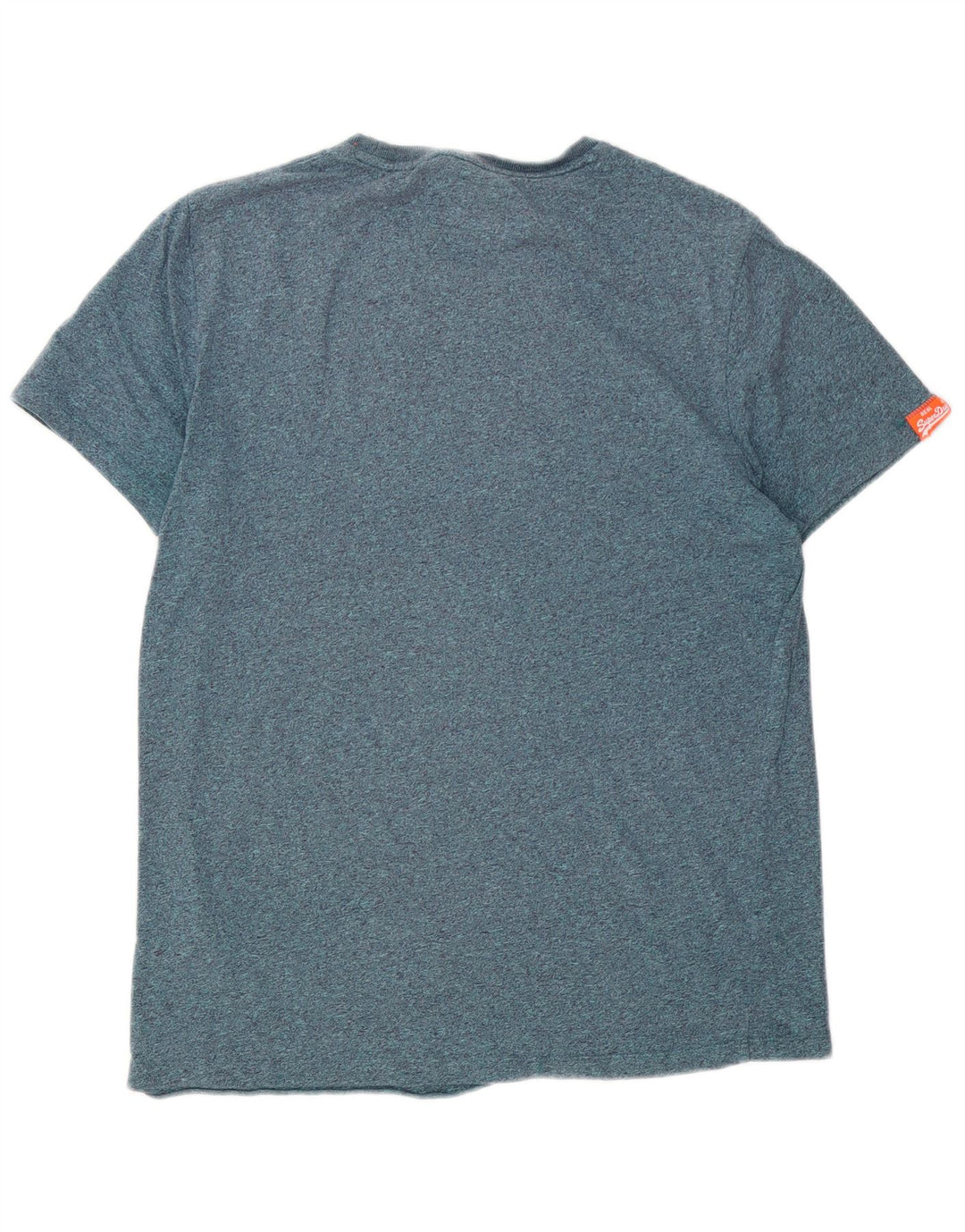 Superdry Mens T-Shirt Top Large Blue Flecked
