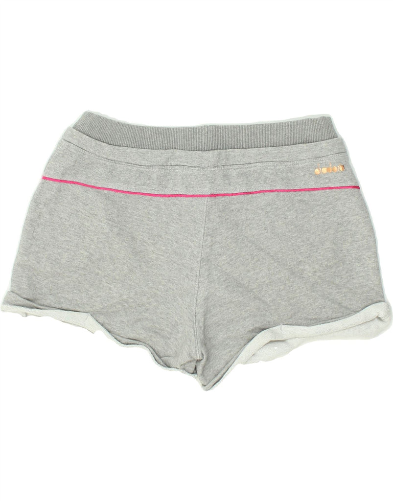 DIADORA Womens Sport Shorts UK 14 Medium Grey | Vintage Diadora | Thrift | Second-Hand Diadora | Used Clothing | Messina Hembry 