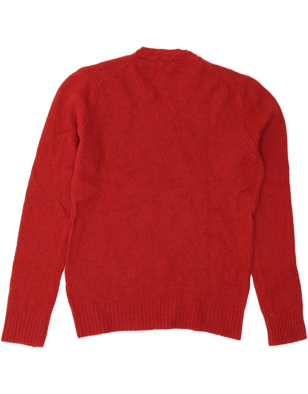 BENETTON Womens V-Neck Jumper Sweater UK 16 Large Red Wool Vintage Benetton and Second-Hand Benetton from Messina Hembry 