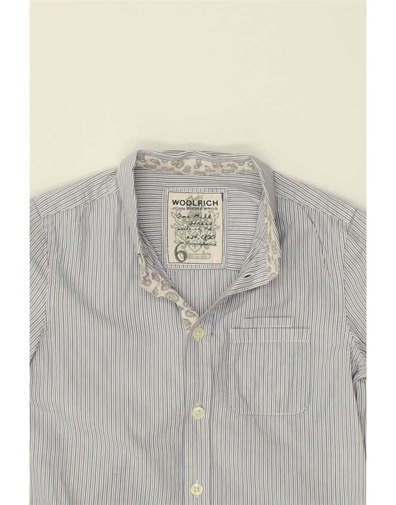 WOOLRICH Boys Shirt 5-6 Years Blue Striped | Vintage Woolrich | Thrift | Second-Hand Woolrich | Used Clothing | Messina Hembry 