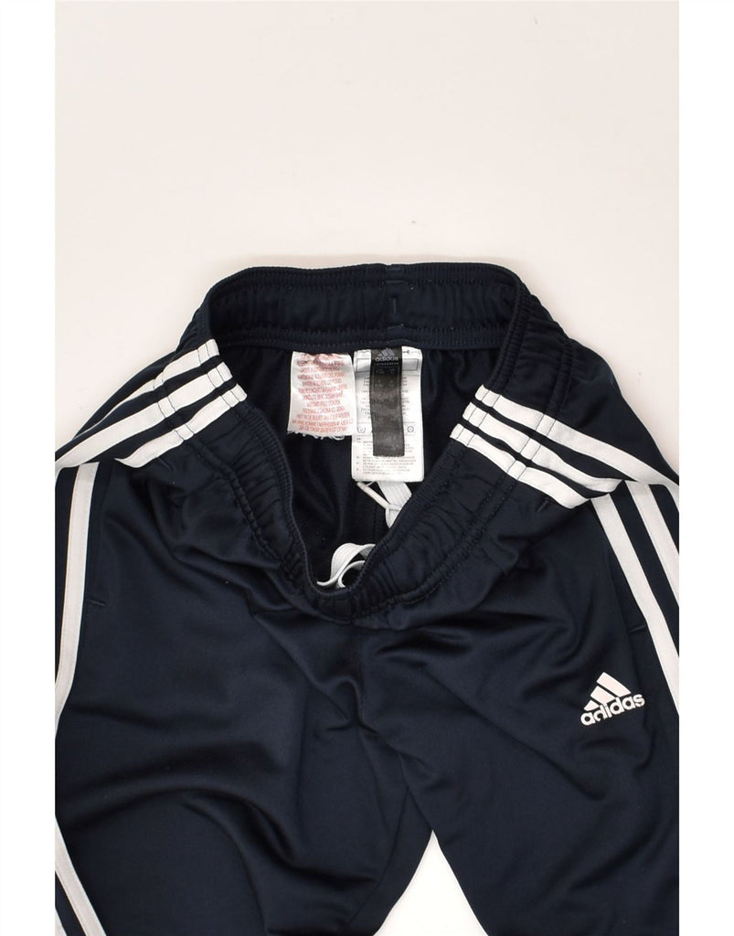 ADIDAS Boys Tracksuit Trousers Joggers 9-10 Years Navy Blue Polyester | Vintage Adidas | Thrift | Second-Hand Adidas | Used Clothing | Messina Hembry 