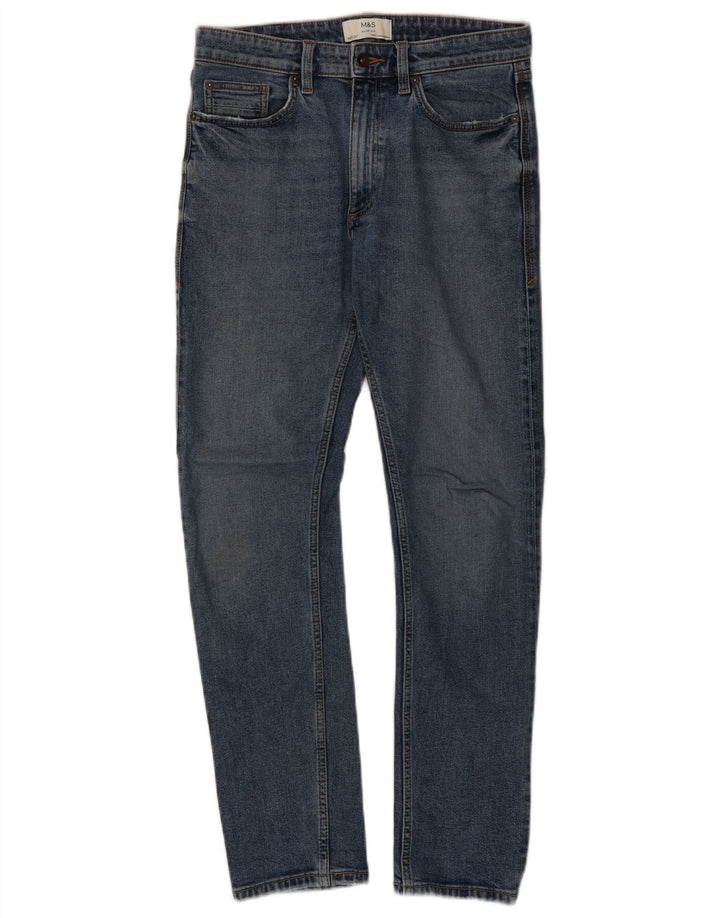 Marks & Spencer Mens Slim Jeans W32 L30 Blue Cotton