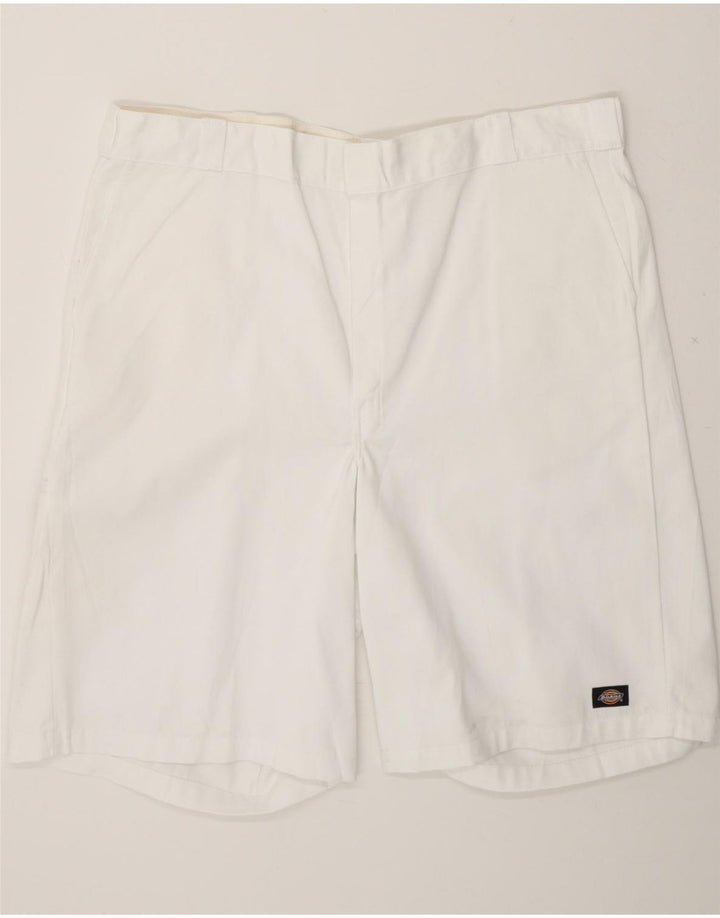 DICKIES Mens Loose Fit Cargo Shorts W44 2XL White Polyester Vintage Dickies and Second-Hand Dickies from Messina Hembry 