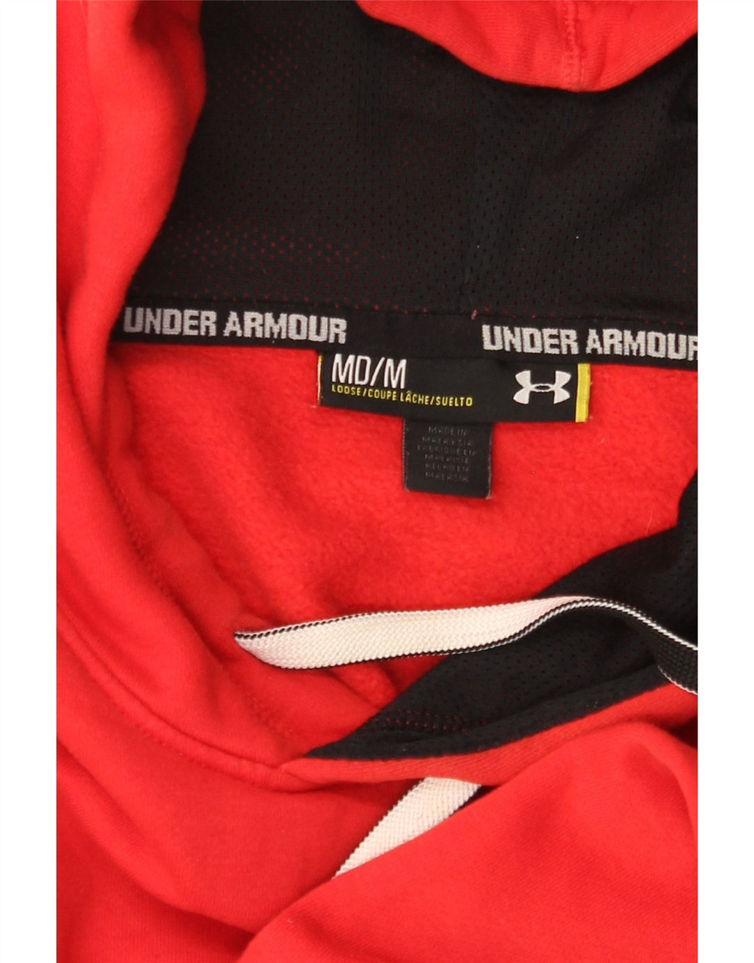UNDER ARMOUR Mens Hoodie Jumper Medium Red